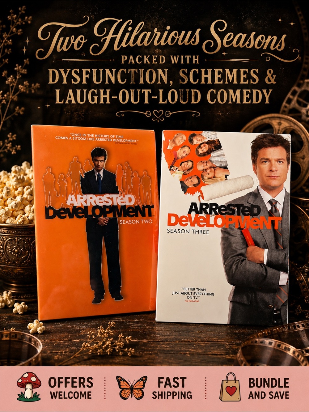 Arrested Development Seasons 2 & 3 DVD Bundle Complete TV Series Comedy